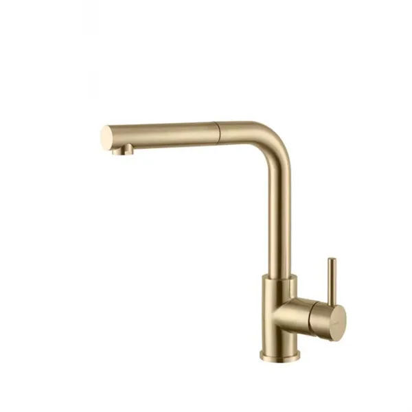 Cassøe Newform X-Trend kitchen mixer tap with pull-out hose - Brushed brass