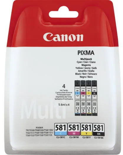 Canon CLI-581 Multi Pack Ink Cartridges Multicolour