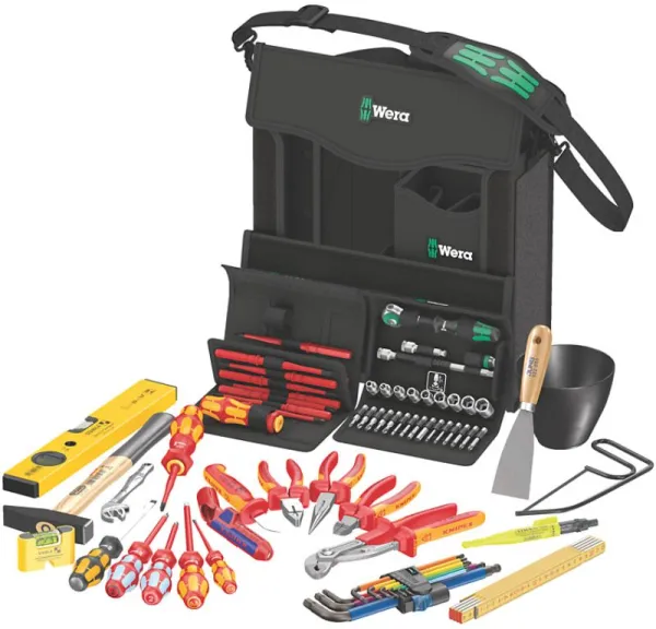 Wera 2go E 1 Tool Set for Electricians, 73 pieces